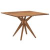 vidaXL Garden Table | Brown | Solid Acacia wood | 110 cm | Decorative Inlays