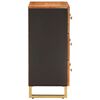 vidaXL Side Cabinet Brown and Black 60x33.5x75 cm Solid Wood Mango