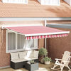 vidaXL Awning Red and White 300 x 250 x 165 cm Polyester and Aluminium