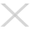 vidaXL Dining Table Legs X-Shaped 3 pcs White 90x(72-73) cm Steel