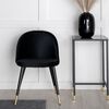 Venture Home Dining Chairs 2 pcs Velvet Velvet Black and Brass
