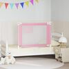 vidaXL Toddler Safety Bed Rail Pink 100x25 cm Fabric