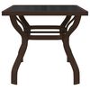 vidaXL Garden Table Brown and Black 140x70x70 cm Steel and Glass