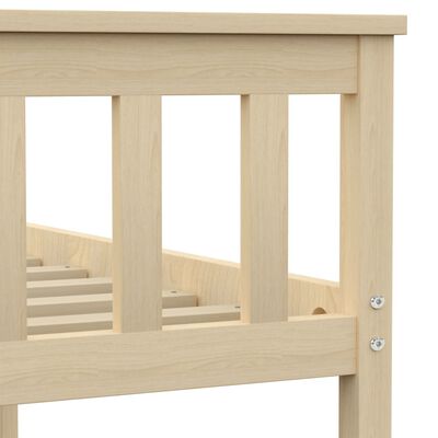 vidaXL Bed Frame Light Wood Solid Pinewood 100x200 cm
