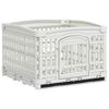 vidaXL 4 Panel Dog Playpen 122 x 106.5 x 82 cm Plastic White Foldable