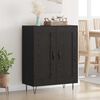 vidaXL Sideboard Black Oak 69.5 x 34 x 90 cm Engineered Wood and Iron