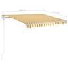 vidaXL Manual Retractable Awning with LED 3x2.5 m Yellow and White
