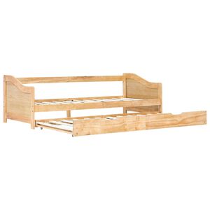 vidaXL Sofa Bed Frame | Natural Pine | Pine Wood Frame | 90 x 200 cm