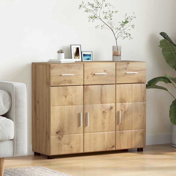 vidaXL Sideboard with Shelf FLORIN Artisan Oak 88.5 x 30.5 x 73 cm