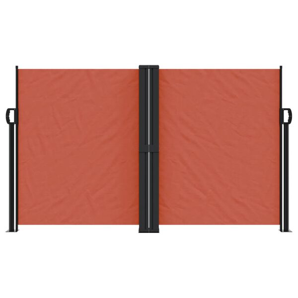vidaXL Retractable Side Awning Terracotta 140x1000 cm