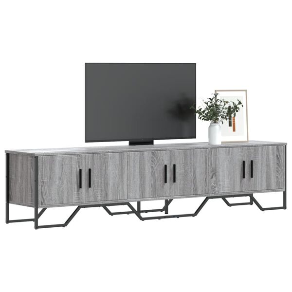 vidaXL TV Cabinet Grey Sonoma 180x34x41 cm Engineered Wood