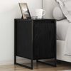 vidaXL Bedside Table Black Oak 39.5 x 30 x 50 cm Engineered Wood