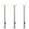 vidaXL Bollard Lights with Outlet 3 pcs 120 cm Stainless Steel IP44