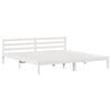vidaXL Bed Frame White 225.5 x 185.5 x 69.5 cm Solid Pine Wood