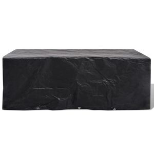 vidaXL Garden Furniture Cover 8 Person Poly Rattan Set 10 Eyelets 229x113cm