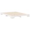 vidaXL Bed Frame White 160 x 210 cm Solid Pine Wood