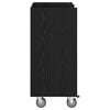 vidaXL Golf Cabinet with Wheel Plain Black Oak 65 x 45 x 98 cm