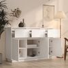 vidaXL Sideboard White 110x34x75 cm Solid Wood Pine
