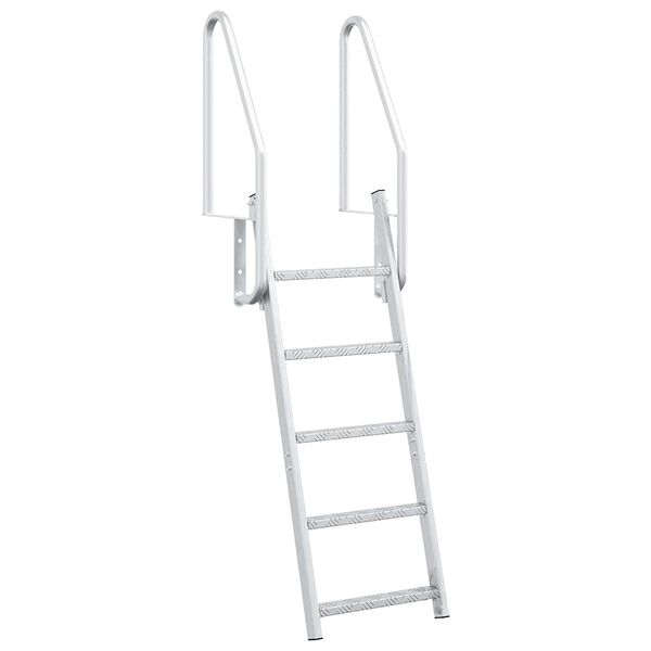 vidaXL 5-Step Dock Ladder Silver 58 x 77 x 191 cm Aluminium