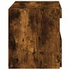 vidaXL Bedside Cabinet with LED Lights Smoked Oak 50x40x45 cm