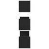 vidaXL Wall Shelves 3 pcs Black Oak 58x18x18 cm Engineered Wood