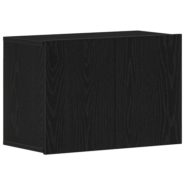 vidaXL TV Cabinet Black Oak 60x30x41 cm Engineered Wood