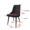 Venture Home Dining Chairs 2 pcs Velvet Deluxe Polyester Black