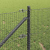 vidaXL Fence Post Grey 25 x 0.8 m (19 x 19 mm mesh) Steel and PVC