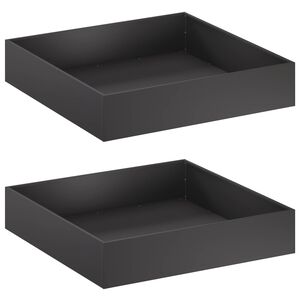 vidaXL Garden Planter 2 pcs Black 80 x 80 x 20 cm Cold-rolled Steel