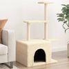 vidaXL Cat Tree with Sisal Scratching Posts Cream 110 cm