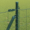 vidaXL Fence with Post Green 1 x 10 m Steel