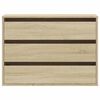 vidaXL Corner Chest of Drawers Sonoma Oak 80x41x58 cm Engineered Wood