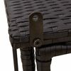 vidaXL Folding Garden Table Black 90x51x75 cm Poly Rattan