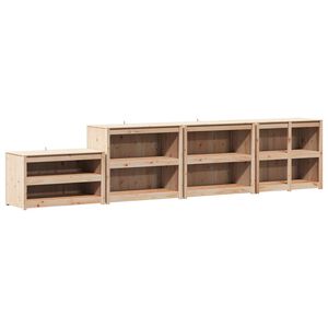 vidaXL Outdoor Kitchen Cabinet MEPPEL 4 pcs Natural Douglas