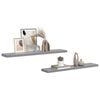 vidaXL Floating Wall Shelves 2 pcs Grey 120x23.5x3.8 cm MDF