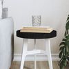 vidaXL Table Top Round Black &Oslash;30x3 cm Solid Wood Pine
