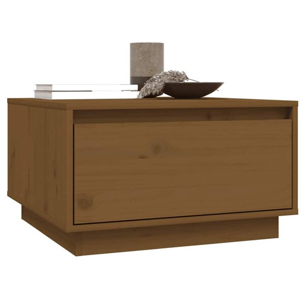 vidaXL Coffee Table Honey Brown 55x56x32 cm Solid Wood Pine