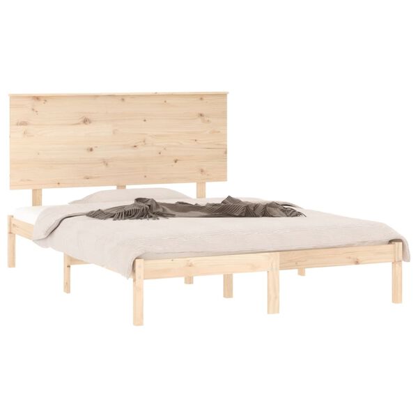 vidaXL Bed Frame without Mattress 140x190 cm Solid Wood Pine