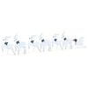 vidaXL LED Reindeers 7 pcs Silver 43 x 18 x 66 cm Fabric