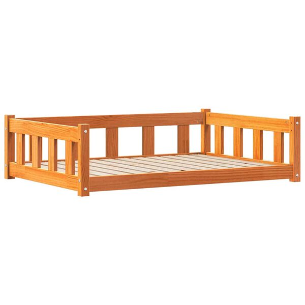 vidaXL Dog Bed with Storage Wax Brown 100 x 70 x 28 cm Solid Pine Wood