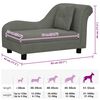 vidaXL Dog Sofa with Pillow Dark Grey 83x44x44 cm Plush