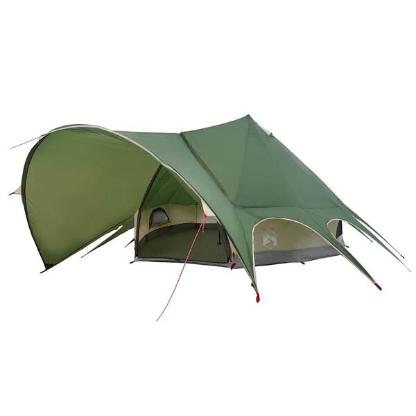 vidaXL Teepee Tent with Roof Green and Grey 502 x 502 x 297 cm
