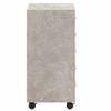 vidaXL Drawer Cabinet with Castors Concrete Grey Engineered Wood