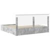 vidaXL Bed Frame Concrete Grey 200 x 200 cm Engineered Wood