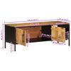 vidaXL TV Cabinet 110x35x40 cm Solid Rough Wood Mango