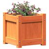 vidaXL Garden Planters 2 pcs Wax Brown Solid Wood Pine