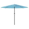 vidaXL Garden Parasol with Steel Pole Blue 388x388x248 cm