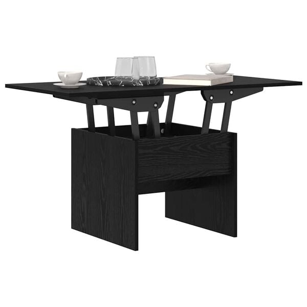 vidaXL Coffee Table Black Oak 55 x 54.5 x 45 cm Engineered wood