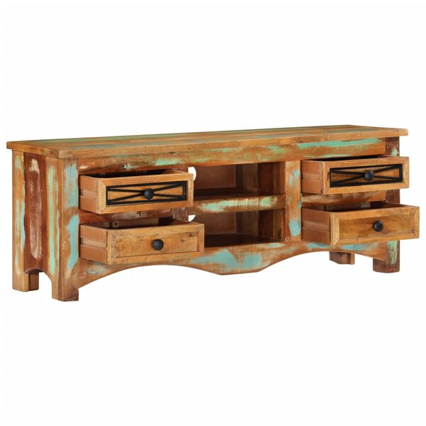 vidaXL TV Cabinet 110x30x40 cm Solid Wood Reclaimed