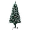 vidaXL Artificial Christmas Tree with Pine Cones and White Snow 180 cm